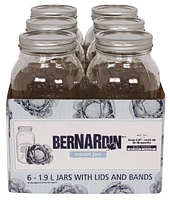 Bernardin Regular Mason Jar Widemouth Lid – 1.9 L, Case of 6