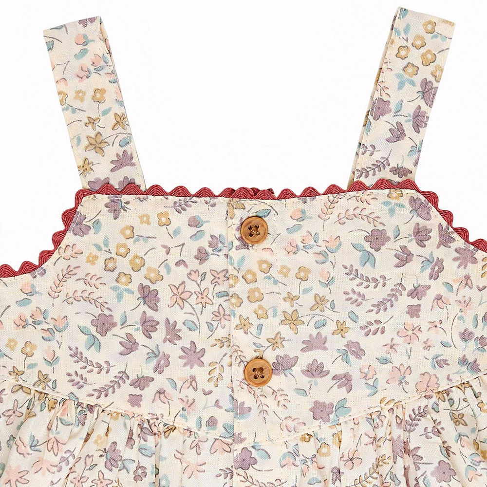 modern moments™ by Gerber® - Ensemble 2 pièces robe + couvre-couche - Beige Floral Tailles : 0 à 24 mois
