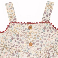 modern moments™ by Gerber® - Ensemble 2 pièces robe + couvre-couche - Beige Floral Tailles : 0 à 24 mois