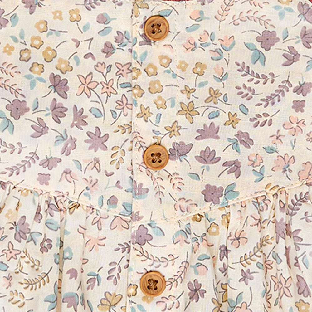 modern moments™ by Gerber® - Ensemble 2 pièces robe + couvre-couche - Beige Floral Tailles : 0 à 24 mois