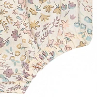 modern moments™ by Gerber® - Ensemble 2 pièces robe + couvre-couche - Beige Floral Tailles : 0 à 24 mois