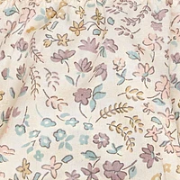modern moments™ by Gerber® - Ensemble 2 pièces robe + couvre-couche - Beige Floral Tailles : 0 à 24 mois