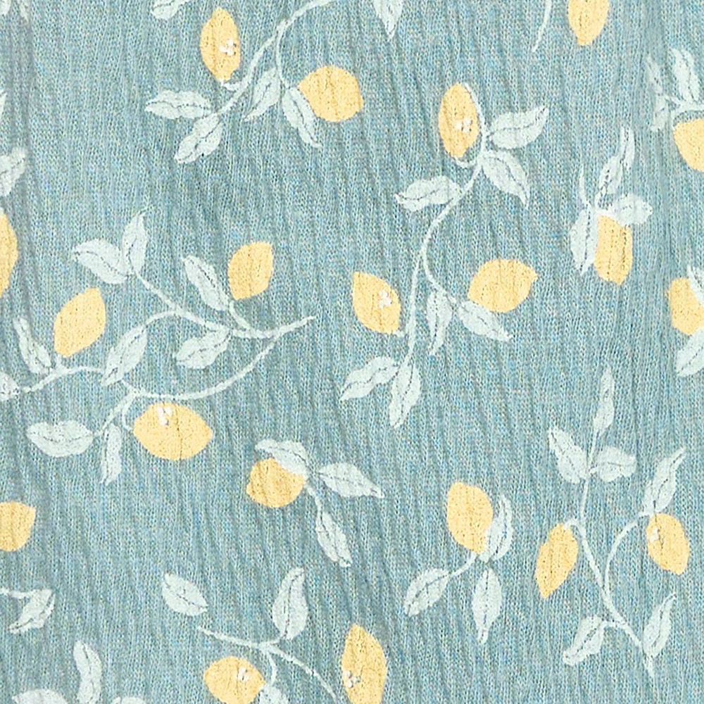 modern moments™ by Gerber® - Combinaison à manches longues et volants - Teal Lemon Vine Tailles : 0 à 24 mois