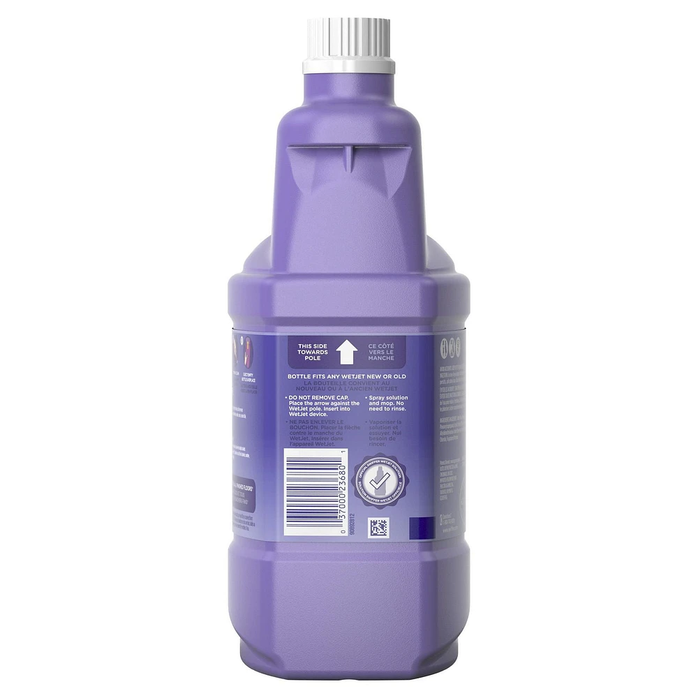 Recharge de nettoyant liquide multi-usages et pour planchers en bois pour balai vaporisateur Swiffer WetJet, Lavande vanillée et réconfort