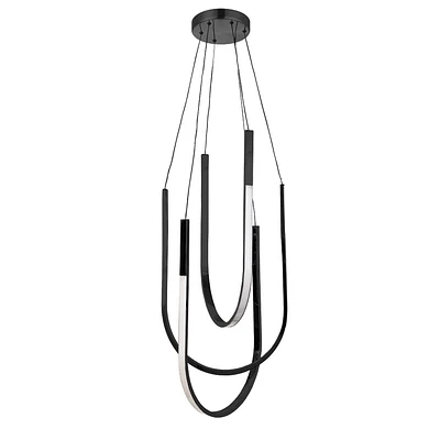 Pacari Pendant - 54W - Matte Black - White Silicone Diffuser