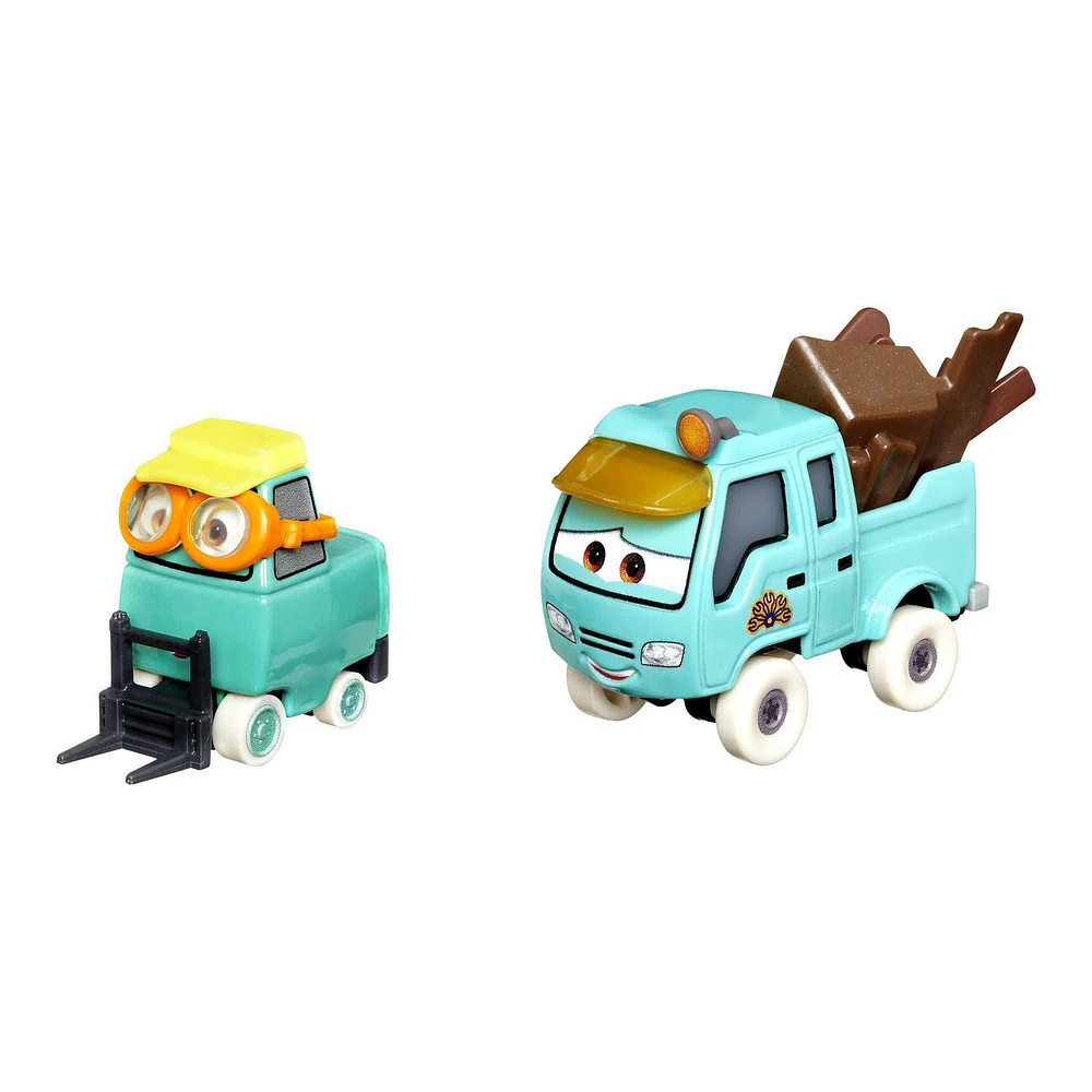 Disney and Pixar Cars 3 2-Pack Noriyuki & Goggle PIitty, 1:55 scale Die-Cast Fan Favorite Character Vehicles