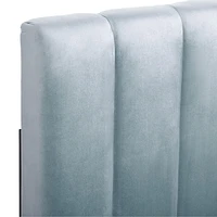 CorLiving Helena Queen Size Panel Tufted Velvet Headboard