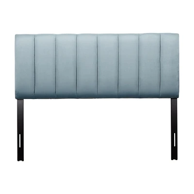 CorLiving Helena Queen Size Panel Tufted Velvet Headboard