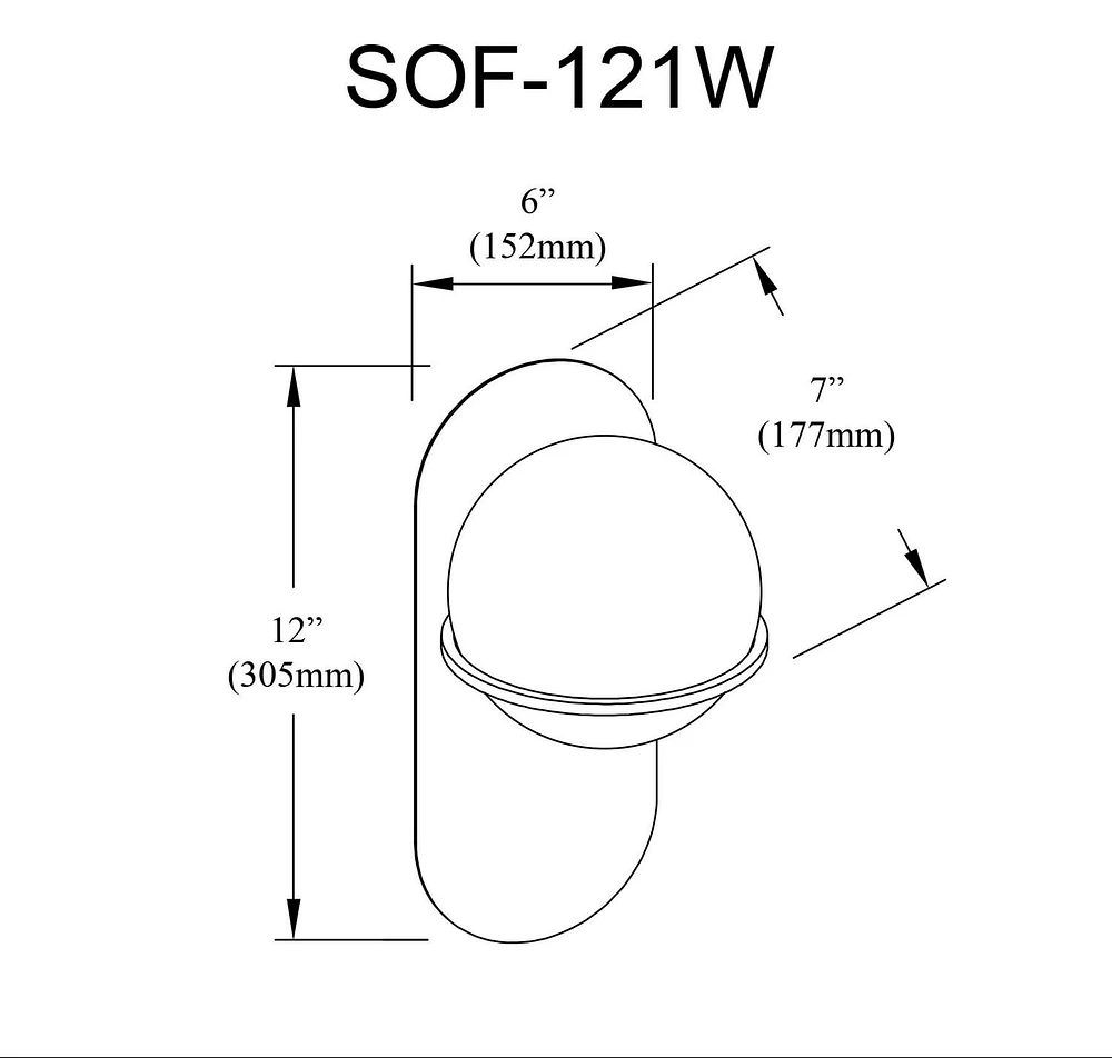 Sofia 1 Light Vertical Wall Sconce - Aged Brass - White Glass