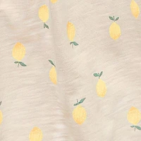 modern moments™ by Gerber® - Robe à volants Citrons beiges Épaules volantées avec dos en V
