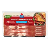 Maple Leaf Natural Less Salt Bacon, 375 g