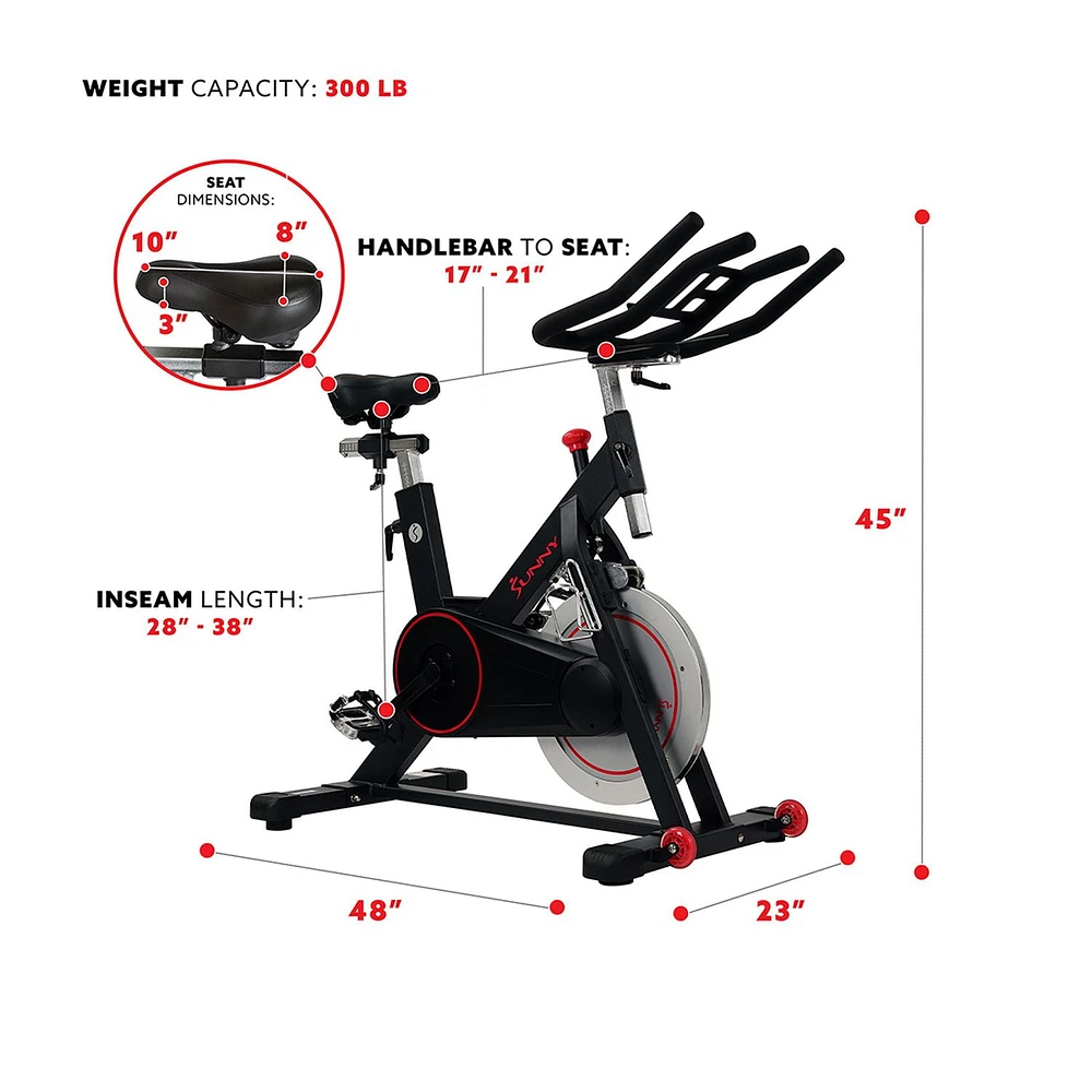 Sunny Health & Fitness SF-B1805 Indoor Cycling Bike