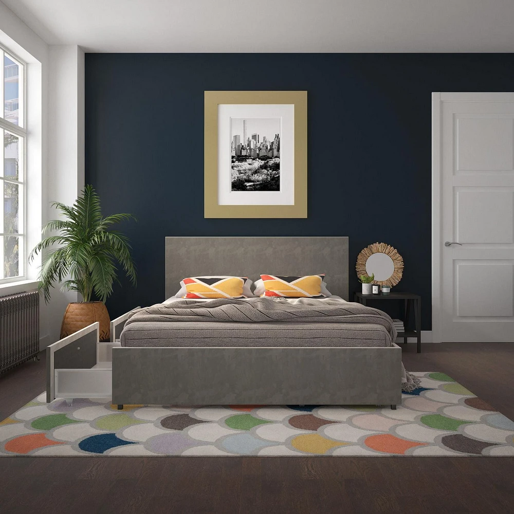 Novogratz Kelly Upholstered Bed with Storage