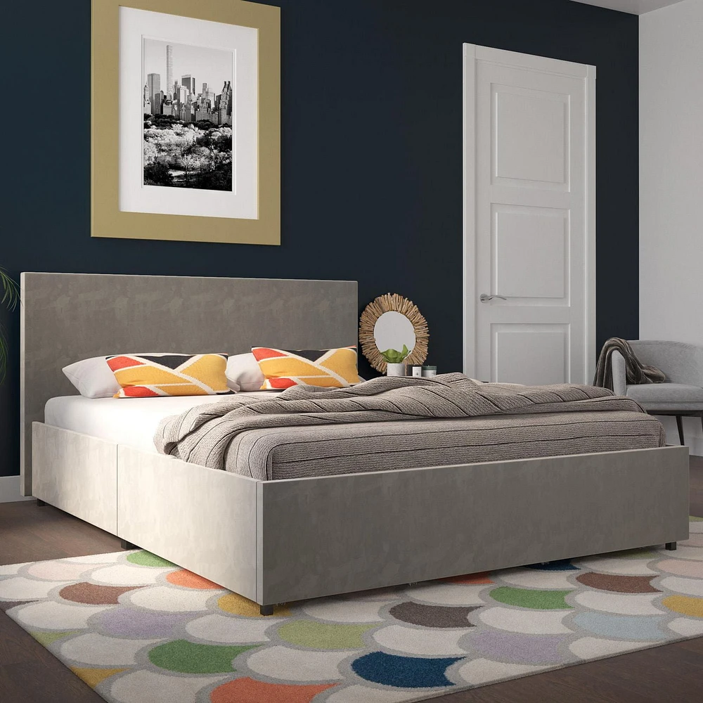 Novogratz Kelly Upholstered Bed with Storage