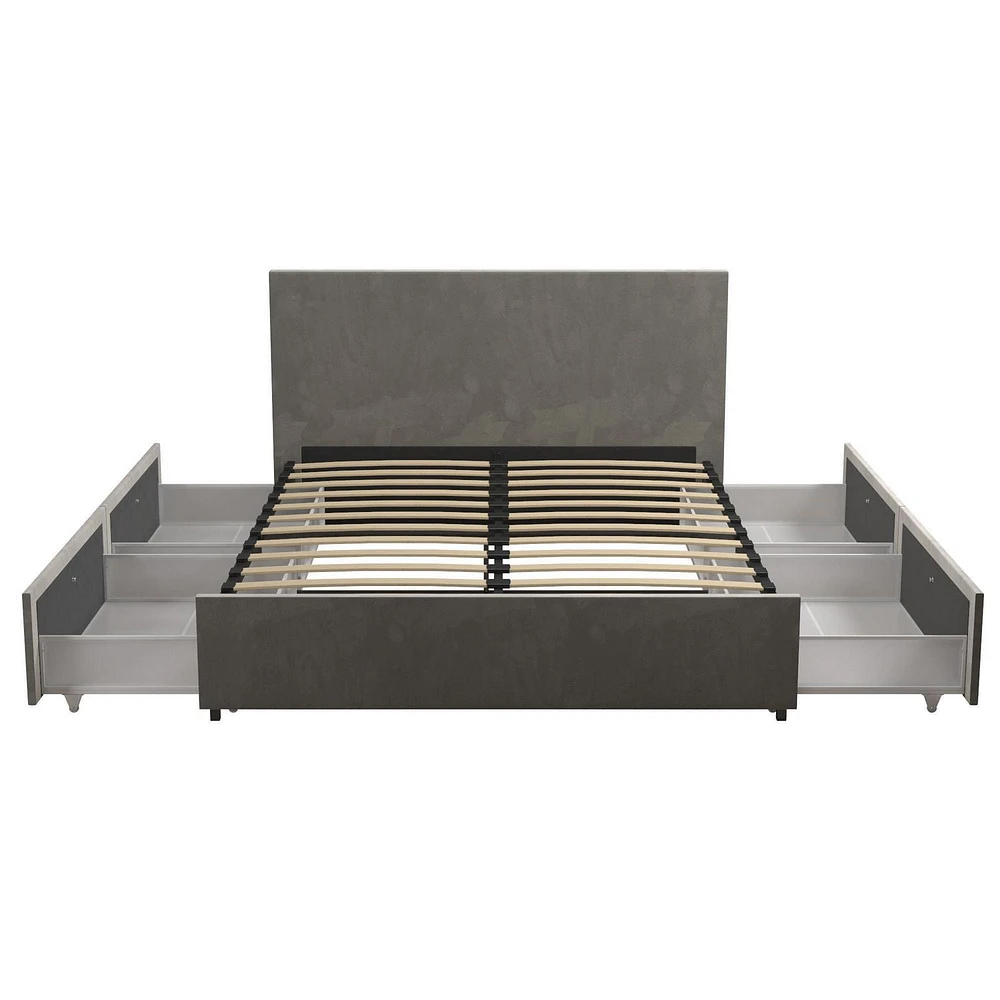 Novogratz Kelly Upholstered Bed with Storage