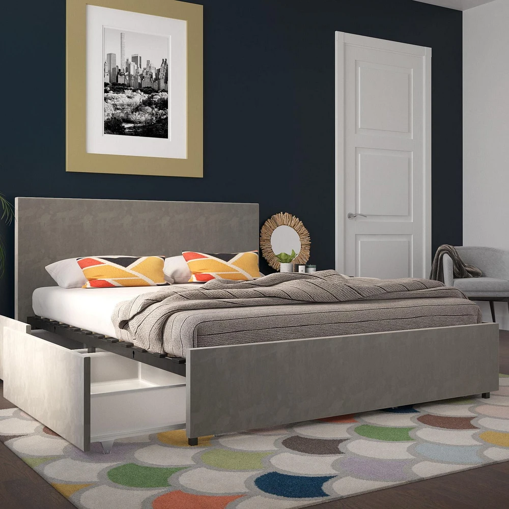 Novogratz Kelly Upholstered Bed with Storage