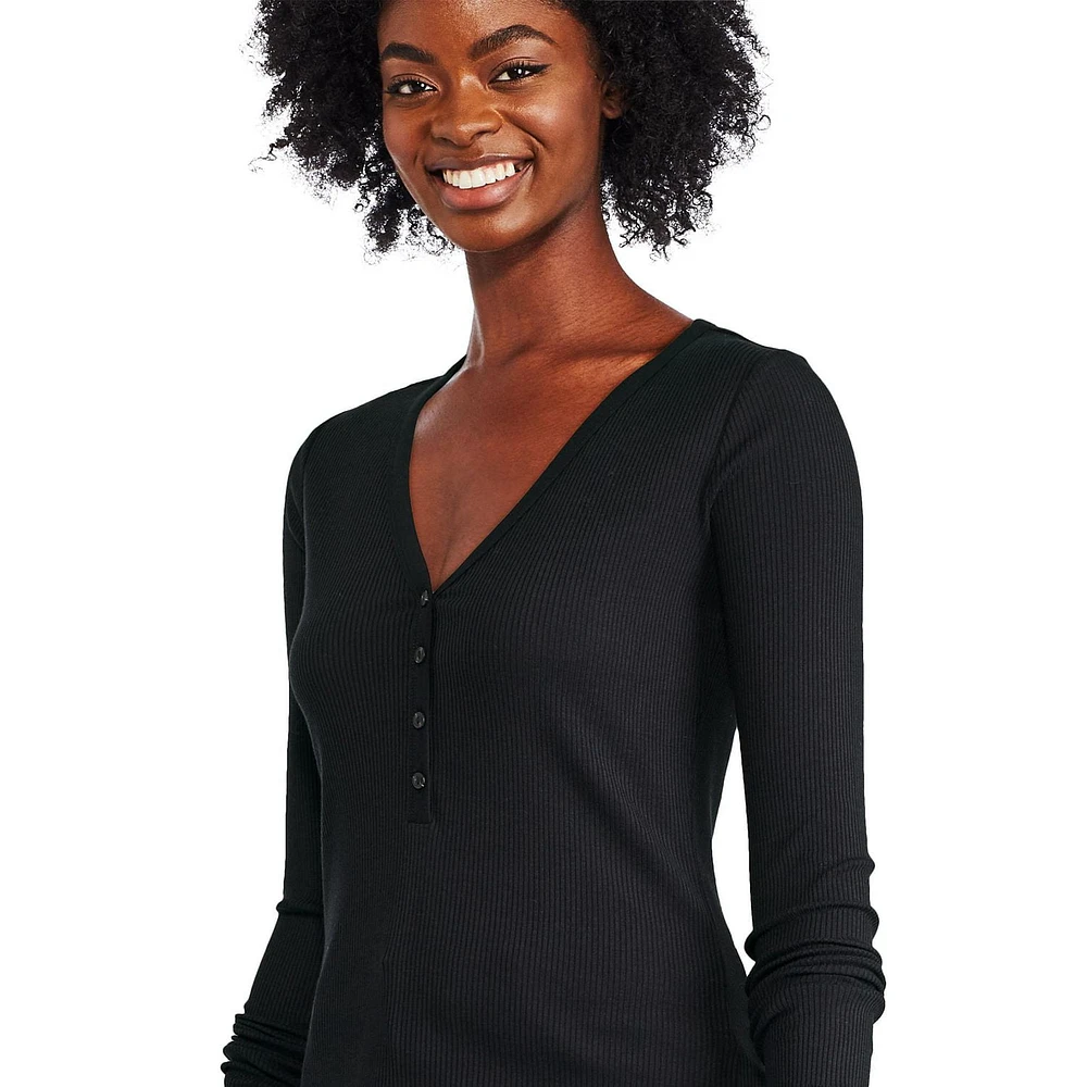 T-shirt henley George pour femmes Tailles TP–TTG