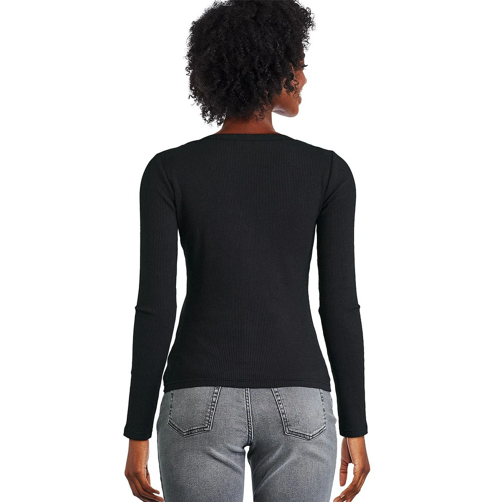 T-shirt henley George pour femmes Tailles TP–TTG