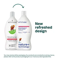 ATTITUDE nature+ technology, Liquide Vaisselle, Pamplemousse Rose, 700 mL