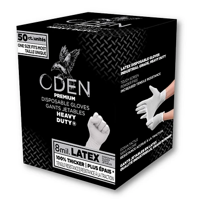 Gants en latex de première qualité Oden 50ct 50 Gants