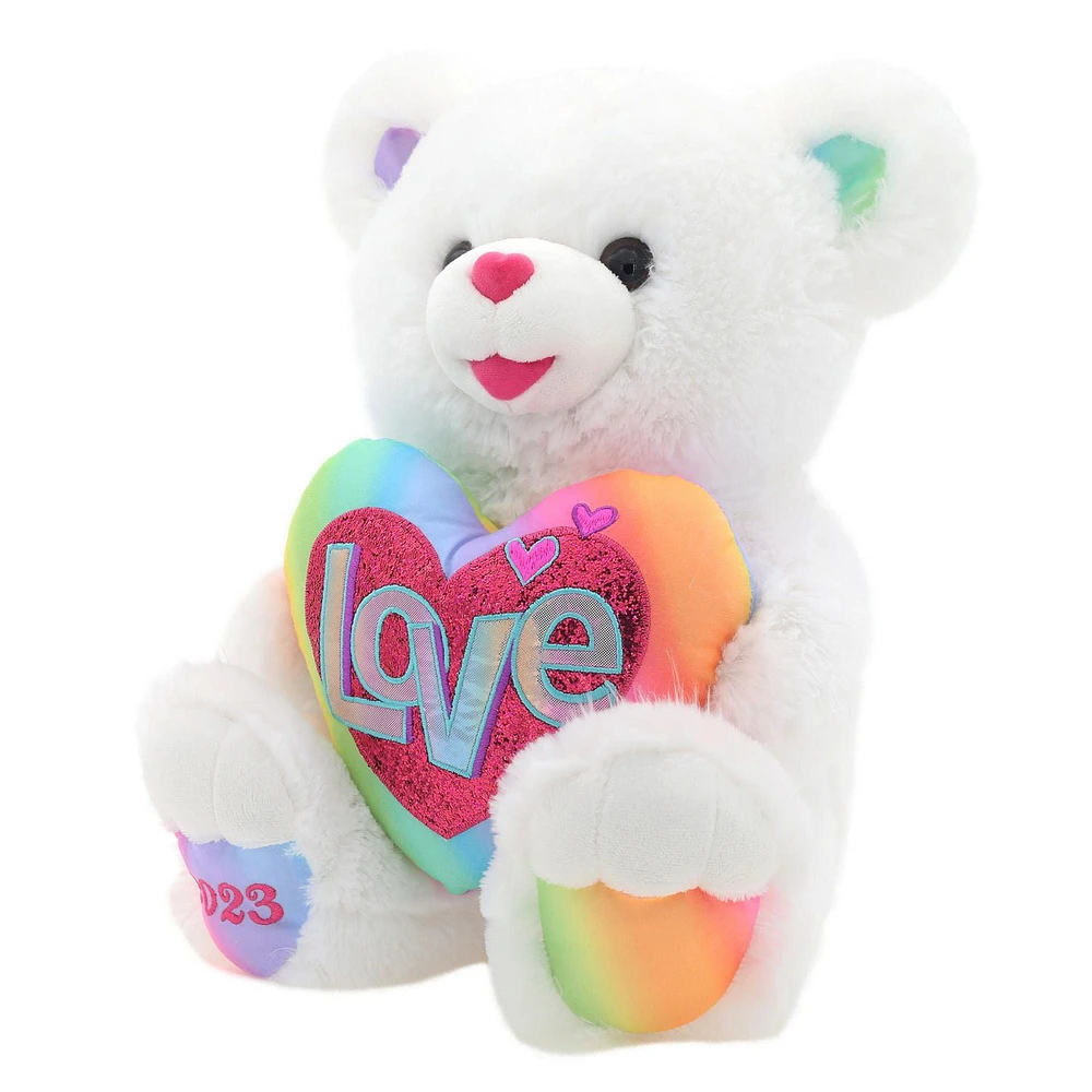 Way to Celebrate Valentine’s Day Sweetheart Teddy Bear 2023, White