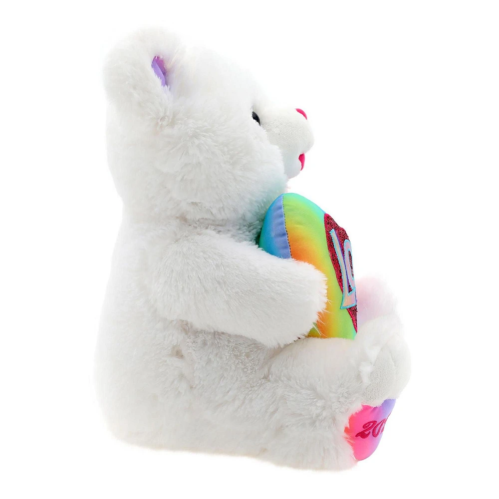 Way to Celebrate Valentine’s Day Sweetheart Teddy Bear 2023, White