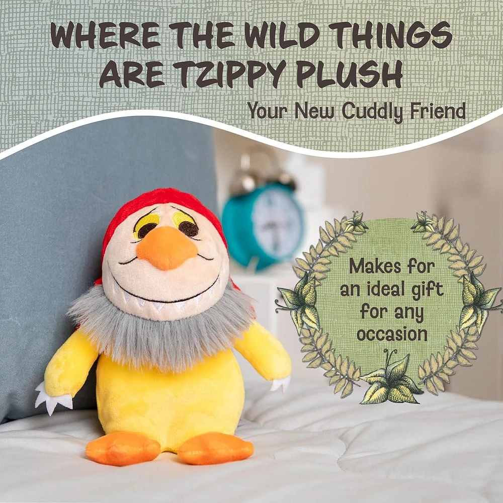 Kids Preferred Where The Wild Things Are Plush 9 Inch Tzippy Monster Stuffed Animal with Crinkle Feet and Bean Filled Bottom