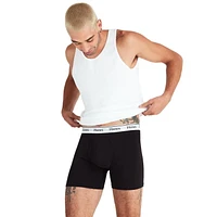 Hanes Originals Men's Boxer Briefs, Stretch, Modern Fit, Cool & Breathable, Pack of 4