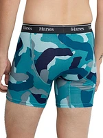 Hanes Originals Men's Boxer Briefs, Stretch, Modern Fit, Cool & Breathable, Pack of 4