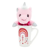 Way to Celebrate Valentine's Day Plush Toy in Latte Mug, Unicorn