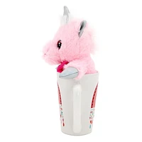 Way to Celebrate Valentine's Day Plush Toy in Latte Mug, Unicorn