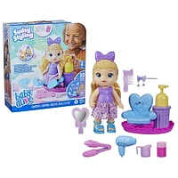 Baby Alive Sudsy Styling Doll, 12-Inch Toy for Kids 3 and Up, Salon Baby Doll Accessories, Bubble Solution, Blonde Hair