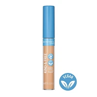 Rimmel Cache-cernes Kind & Free™, avec un complexe antioxydant de vitamines E, B5 et d'aloe vera, fini éclatant, 100% végétalien & Sans Cruauté Correcteur pur