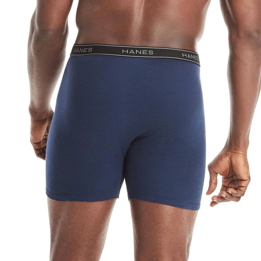 Caleçons boxeurs Hanes Comfortsoft sans étiquette pour hommes, extensibles, coupe moderne, frais et respirants paquet de 4