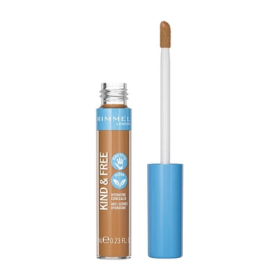 Rimmel Kind & Free™ Concealer, with an antioxidant vitamin complex (E & B5) & Aloe Vera for a fresh, glowy finish, 100% Vegan & Cruelty-Free, Vegan & clean concealer