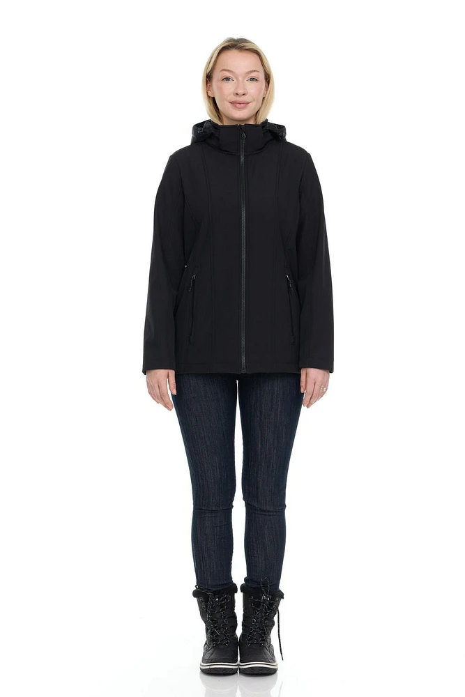 Veste softchell à capuchon plus pour femmes Tec-One