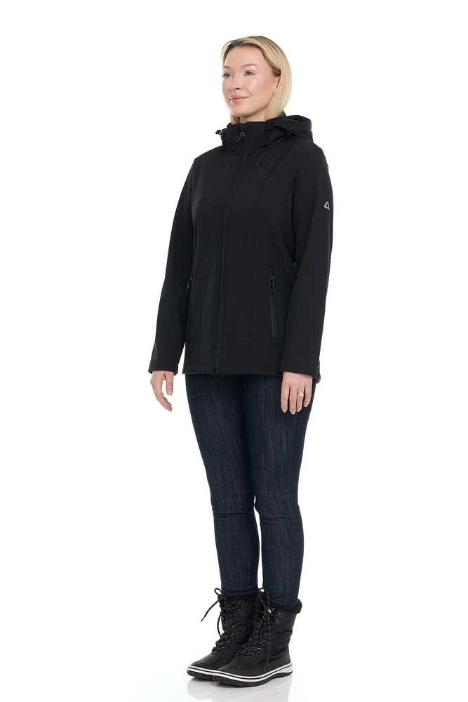 Veste softchell à capuchon plus pour femmes Tec-One