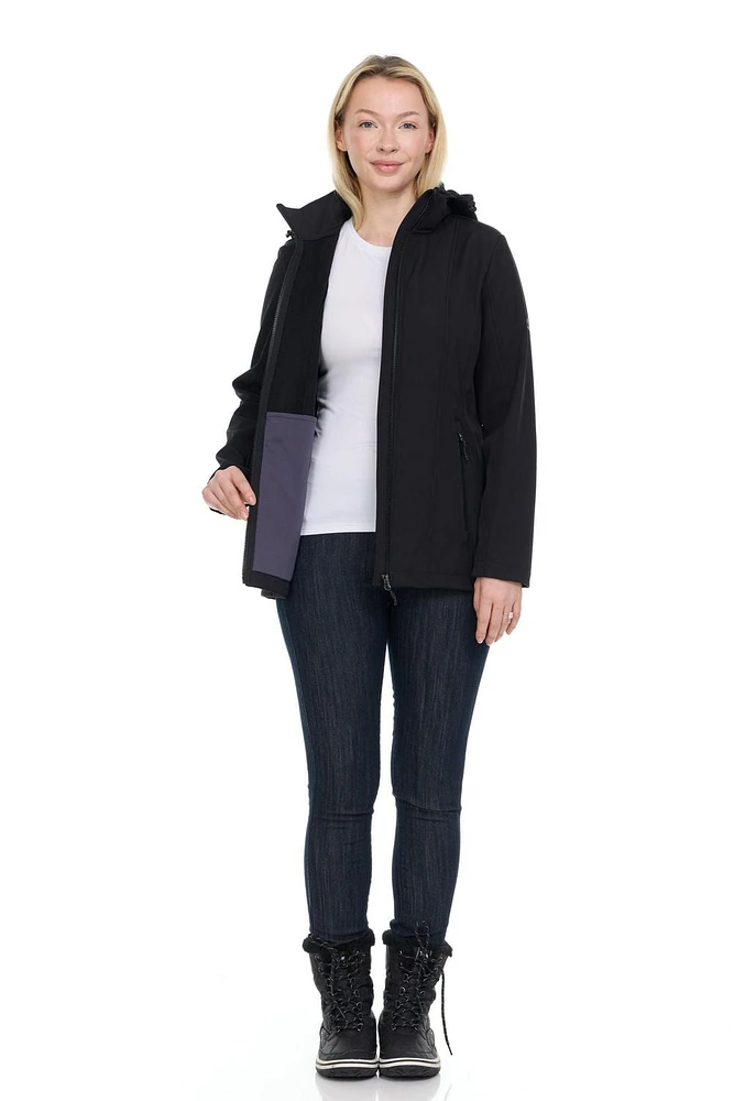 Veste softchell à capuchon plus pour femmes Tec-One