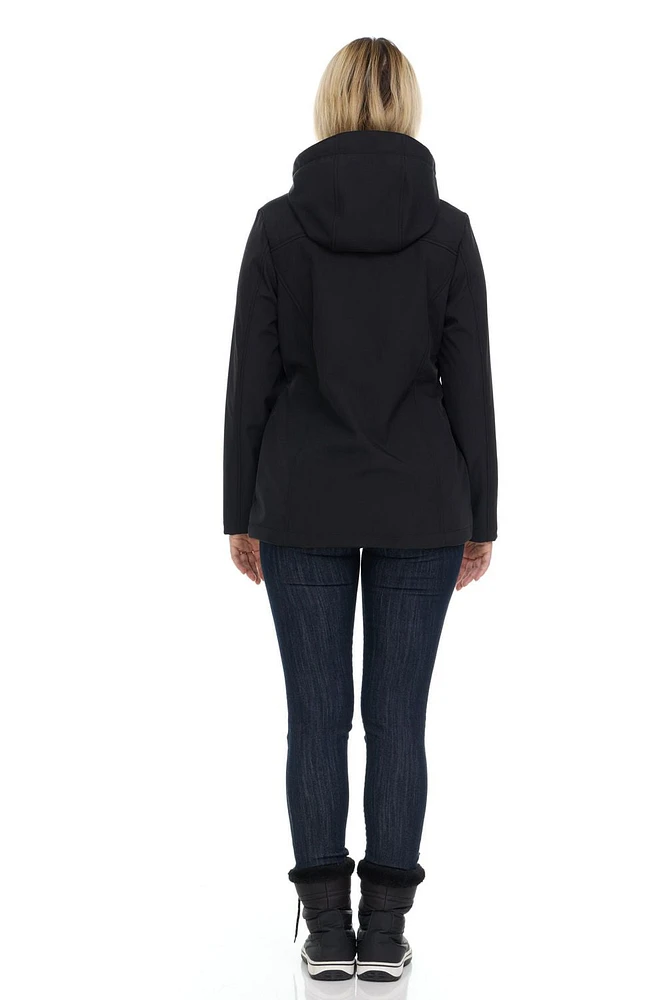 Veste softchell à capuchon plus pour femmes Tec-One