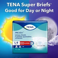 TENA Incontinence Briefs, Super Absorbency,  Large, 14 Count, 14 Count, Large