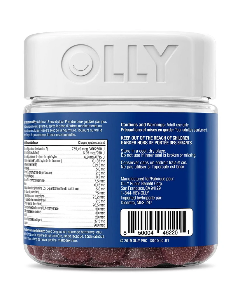 Olly Blackberry Blitz Men's Multi Vitamin, 45 day supply Vitamin