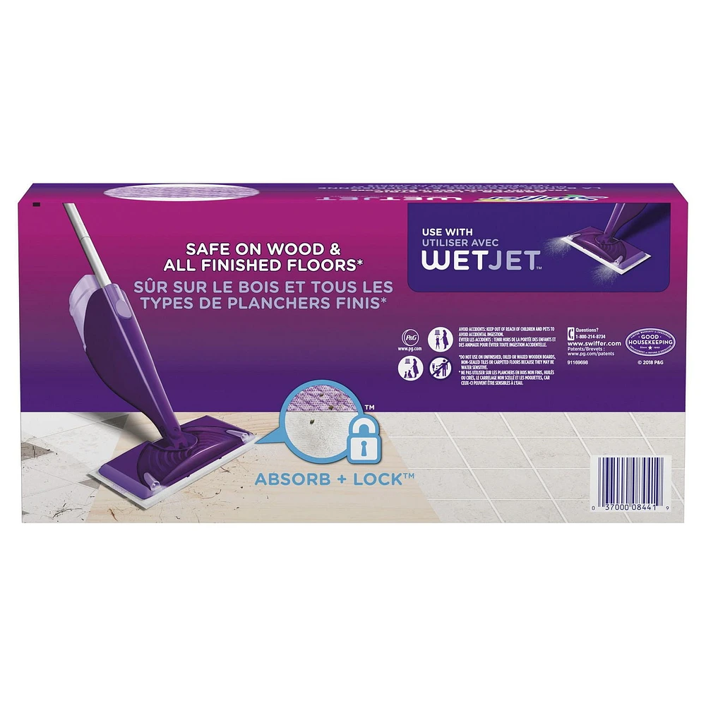 Swiffer WetJet Multi Surface Floor Cleaner Spray Mop Pad Refill, 12 Count