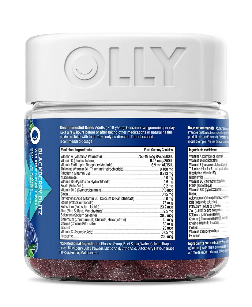 Olly Blackberry Blitz Men's Multi Vitamin, 45 day supply Vitamin