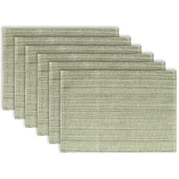 Fabstyles Casual Classic Cotton Placemats Set of 6 Machine Washable Heavyweight Table Mats