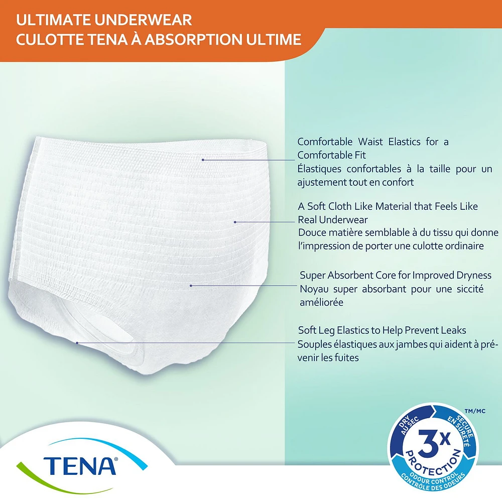 TENA Incontinence Underwear, Ultimate, Large, 26 Count, Large