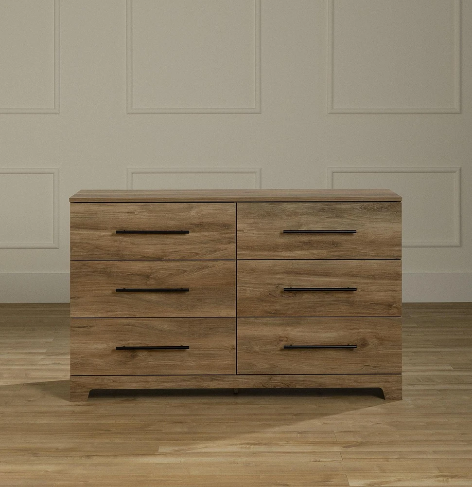 Barcelo 6-Drawer Dresser Natural Mango