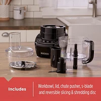 BLACK+DECKER Easy Assembly 8-Cup Food Processor, Black, FP4200BC, Designed for convenience, Set & Go!