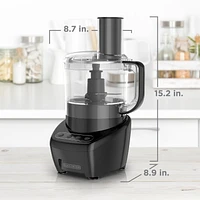 BLACK+DECKER Easy Assembly 8-Cup Food Processor, Black, FP4200BC, Designed for convenience, Set & Go!