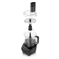 BLACK+DECKER Easy Assembly 8-Cup Food Processor, Black, FP4200BC, Designed for convenience, Set & Go!