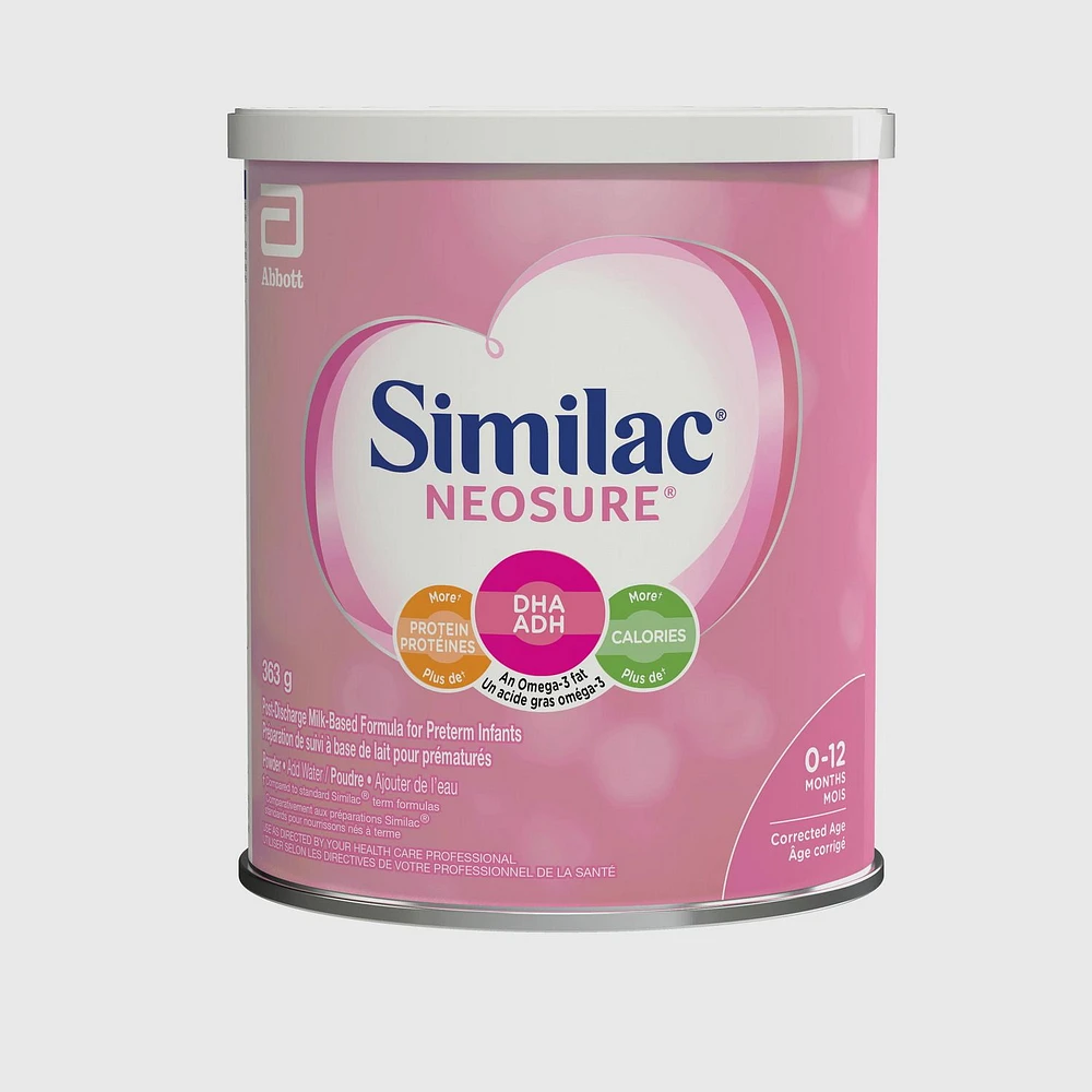 Similac Neosure Préparation de suivi en poudre pour nourrissons prématurés, 363 g